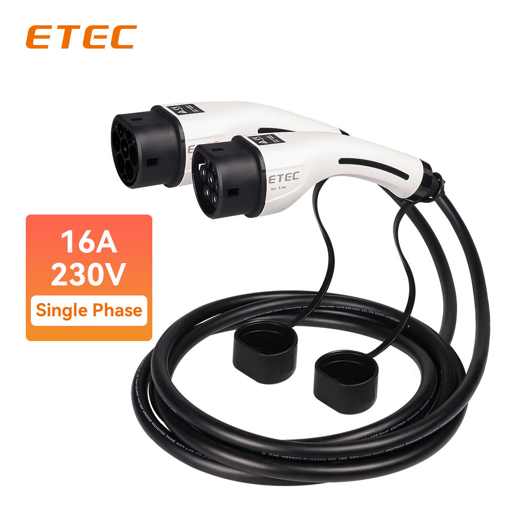 ETEC EKEP1-T2-D-16 Type 2 Câble d'extension Femelle à Mâle Connecteur  Monophasé 16A 3.7KW 230V avec Câble de 5 Mètres - Chine ETEK électrique