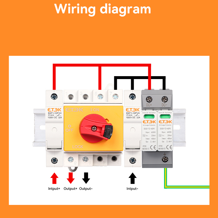 Isolateur DC EKD6-DB32 Convient au module de boîte de distribution