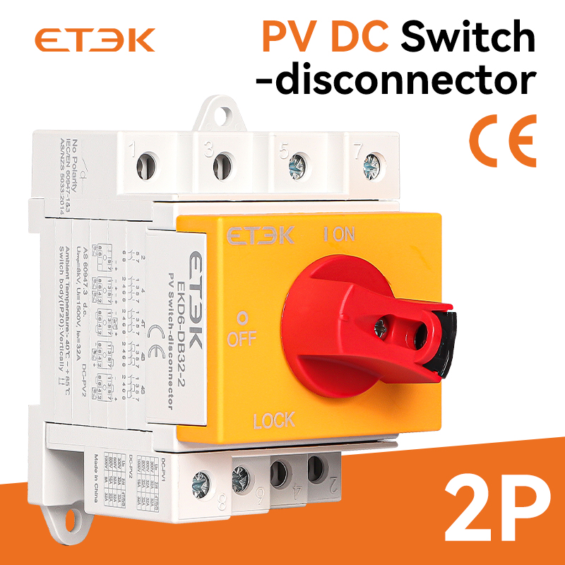 Interrupteur de déconnexion solaire, isolateur PV, étanche IP66, DC 1000V,  32A, pour système électrique