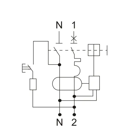schéma de circuit du rcbo etek ekl3-40s