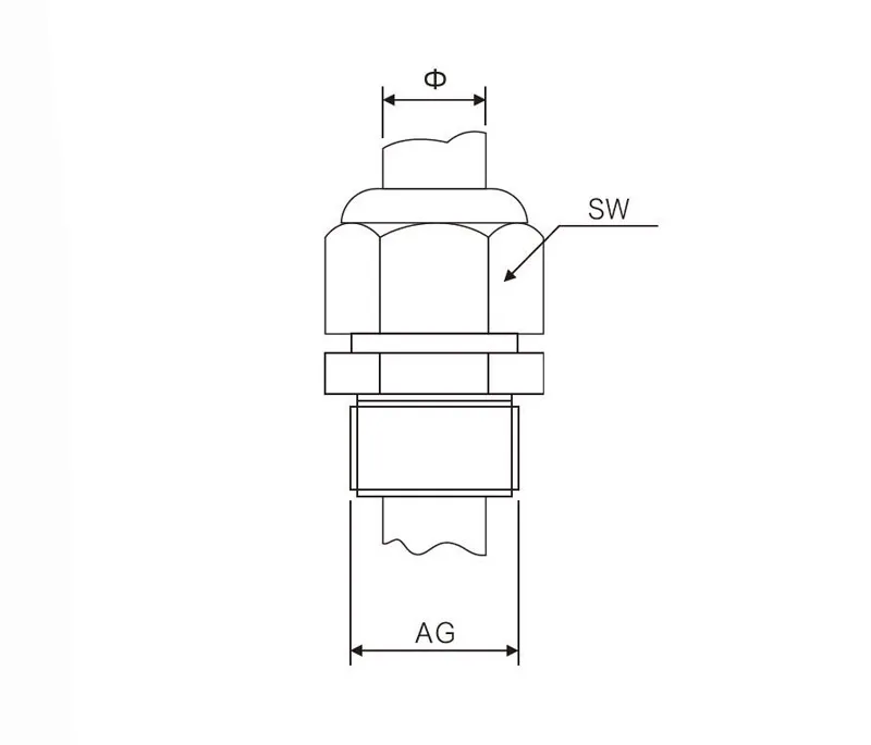 connecteur étanche série ac pg 04