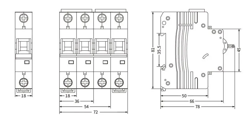 disjoncteur différentiel 63dc 6ka 10ka ekm1 6