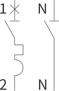 Schéma de circuit du disjoncteur différentiel ETEK DPN