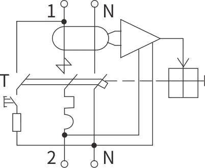 schéma de circuit du rcbo etek ekl3-63