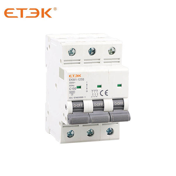 Disjoncteur miniature ETEK EKM1-125S 6kA courant nominal 125A avec  certificat TUV et CE - Chine ETEK électrique