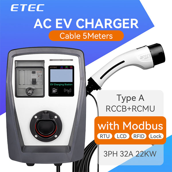 Cable de charge pour véhicule électrique EV T2/T2 - 32A 3ph 22kW